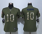 Women Nike Limited New York Giants #10 Manning Green Salute To Service Jersey,baseball caps,new era cap wholesale,wholesale hats